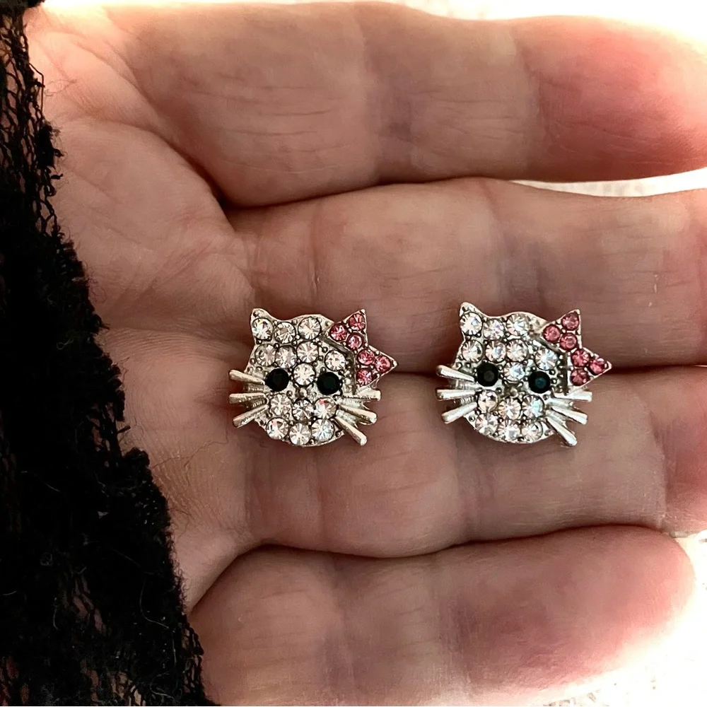 HELLO KITTY RING EARRINGS NECKLACE JEWELRY SET